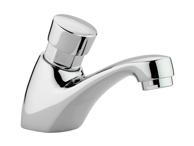 Chrome Self Closing Deck Mounted Tap