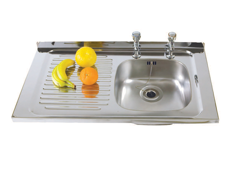 Stainless Steel Sink With Single Bowl, Single Drainer, Left Hand Drainer (SBSD)